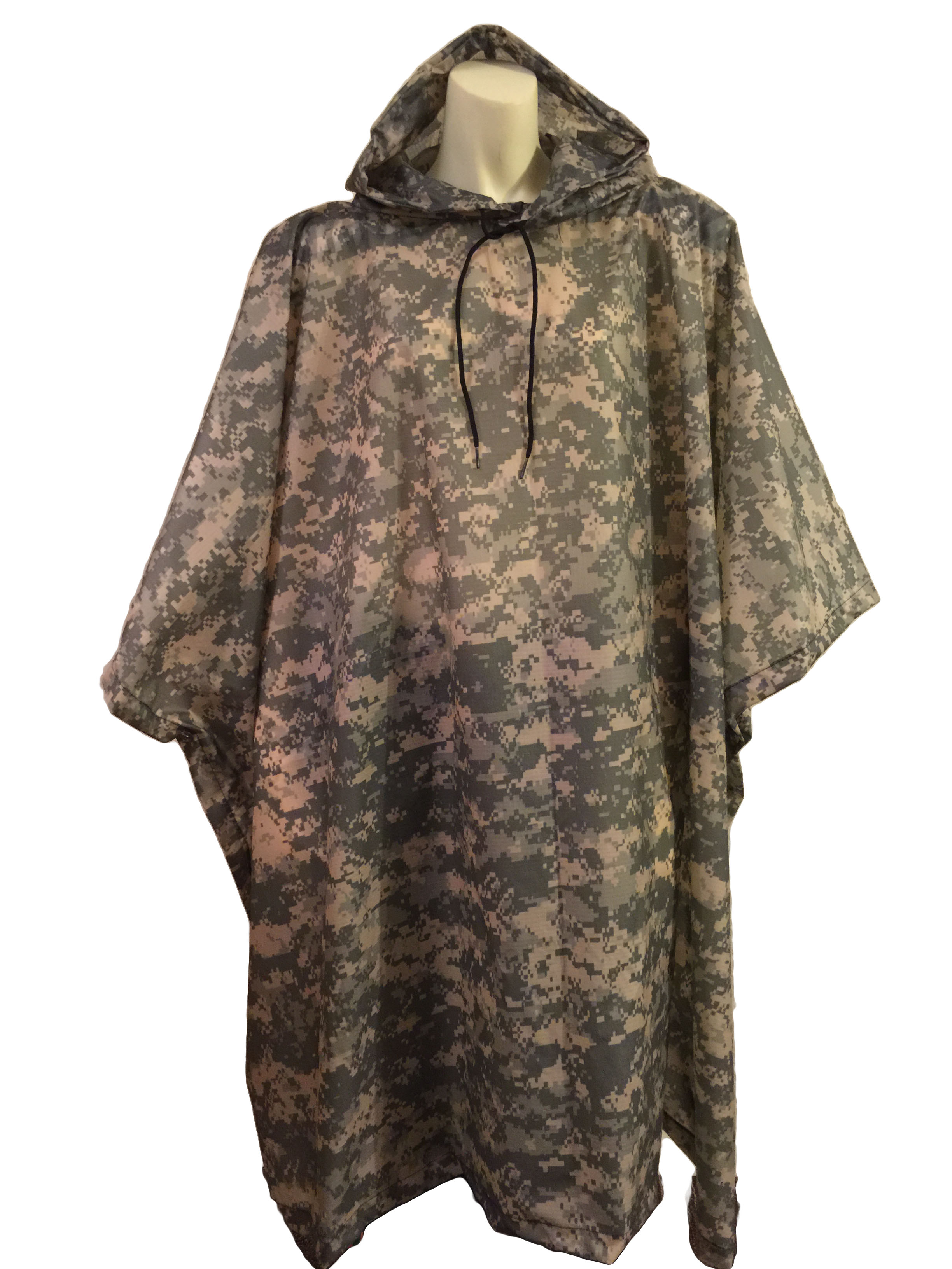CAMOUFLAGE STORM PONCHO 50" x 80" Style Size CAMP810 